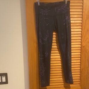 teeki Dk. Blue Leggings with Purple Constellation Print